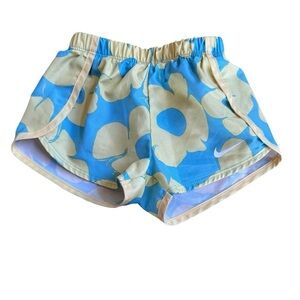 Nike Swoosh Dri Fit Yellow Blue Floral Baby Girls Swim Shorts Trunk 18M